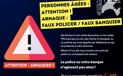 Personnes âgées - attention aux arnaques des faux policiers ou banquiers