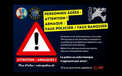 Personnes âgées - attention aux arnaques des faux policiers ou banquiers